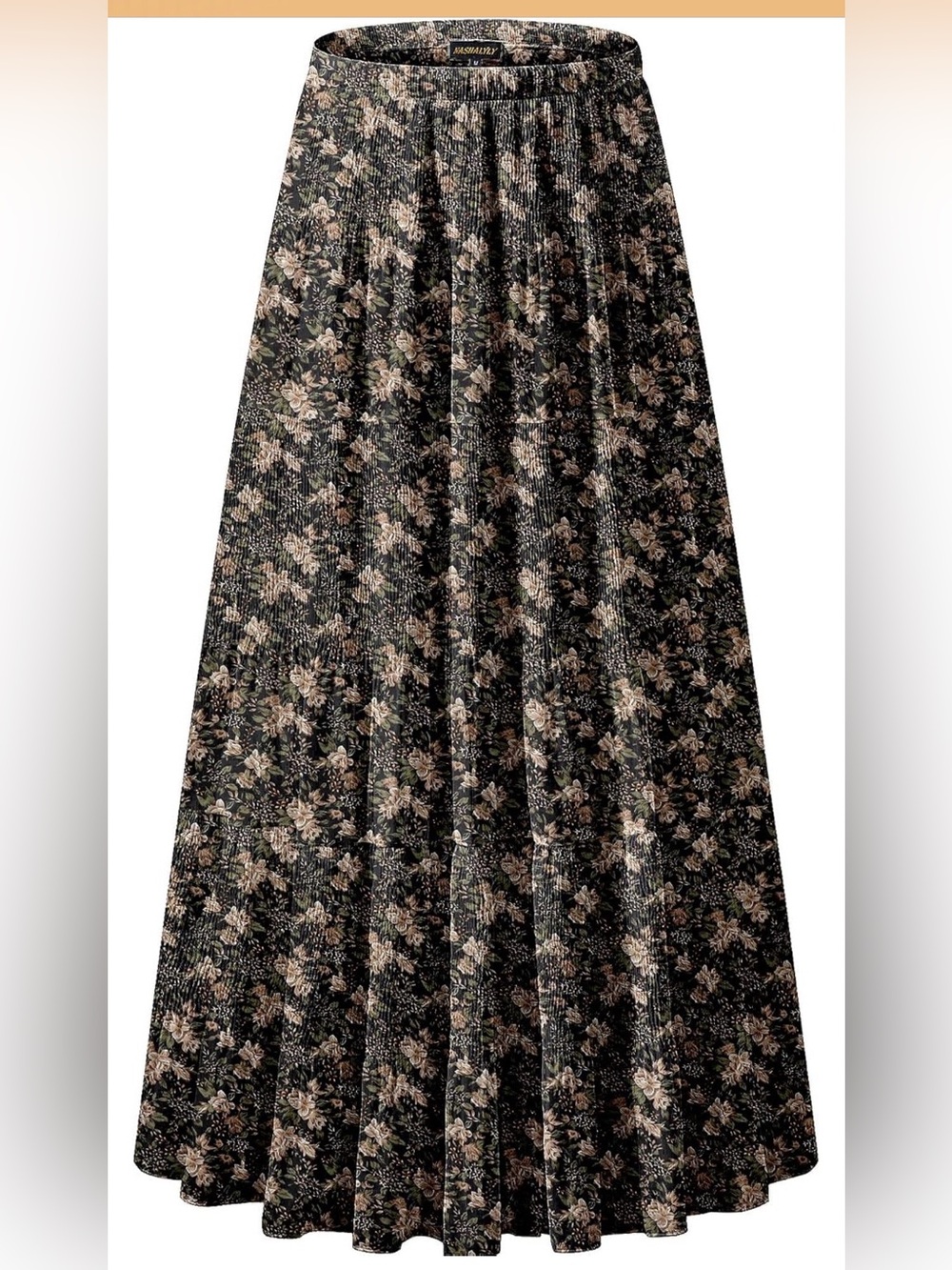 Women's Chiffon Elastic High Waist Pleated A-Line Maxi Skirts